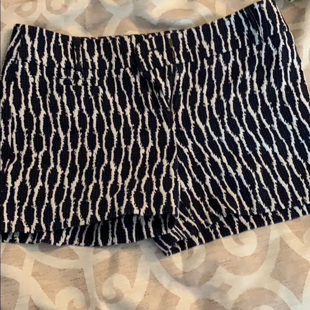Loft blue and white thick cotton shorts